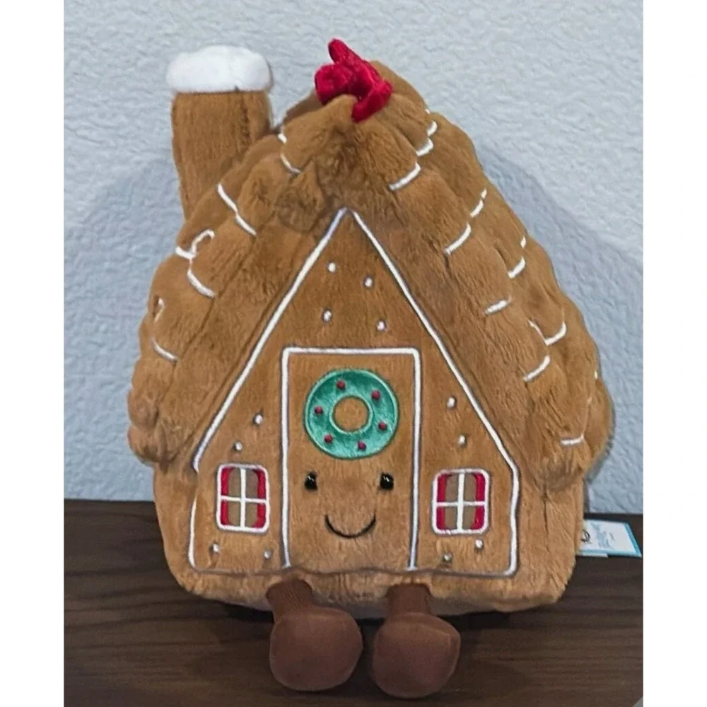Jellycat GINGERBREAD LOT House Star Tree Cookie Fred Ruby w Dust Bag AUTHENTIC